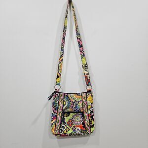 Vera Bradley Hipster Crossbody Bag In The Retired Rio Pattern Quilted Bohemian